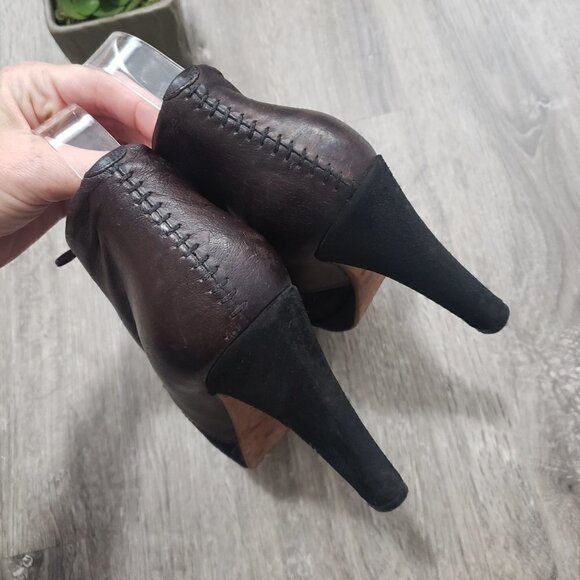 Rag & Bone Lovell Black Suede Booties 37 Lace Up - Picture 5 of 12